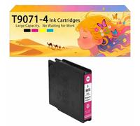 Compatible avec Les Cartouches d'encre pour Epson T9071 T9072 T9073 T9074 C13T907140 C13T907240 Pack combiné pour imprimante à Jet d'encre Workforce Pro WF-6090 WF-6090DW 1*Magenta