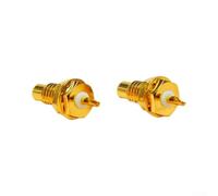 Compatible avec les casques Hifiman He400 He500 He600 en cuivre plaqué or avec connecteur jack femelle pour transfert de signal audio sans interruption - Argenté/noir (doré)