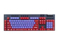Compatible avec Les claviers de Jeu mécaniques Logitech G813/G815/G913/G915 TKL RGB, Capuchons de Touches PBT Bicolores à Monter soi-même(87 TKL,Red Purple CSGO)