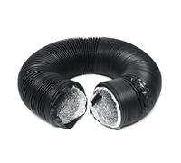 Compatible avec les conduits d'aération flexibles à double feuille d'aluminium de 150 mm et 6 m.