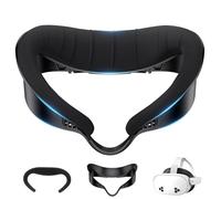 Compatible avec les coussinets faciaux Oculus Quest 3s - Interface faciale élargie, coussin de rechange en coton de soie glacée rafraîchissante pour accessoires Meta Quest 3s, circulation de l'air et