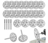 Compatible avec les disques à tronçonner Dremel - Lot de 20 disques à tronçonner diamantés (22 mm) pour outils rotatifs Dremel, disque de viande sauvage, avec 4 mandrin de 3 mm, idéal pour la pierre