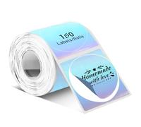 Compatible avec les étiquettes thermiques autocollantes multi-usages P50/M110, rondes de 2 pouces, adaptées à l'inventaire, aux badges nominatifs, à la pâtisserie, etc. (150 feuilles par rouleau) (E)
