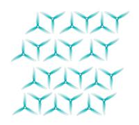 Compatible avec Les hélices de Drone de 5 Pouces - Hélices tripales à Trou M5 for Moteurs sans balais 2207/2306 (6/12 Paires)(12Pairs Wave Blue)