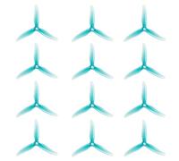 Compatible avec Les hélices de Drone de 5 Pouces - Hélices tripales à Trou M5 for Moteurs sans balais 2207/2306 (6/12 Paires)(6Pairs Wave Blue)