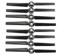 Compatible avec Les hélices Yuneec Typhoon série Q500, kit de Remplacement de pales autobloquantes à démontage Rapide 4K (Rotation horaire/antihoraire).(Black Props 8pcs)