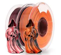 Compatible Avec Les Imprimantes 3D FDM, 200 G Par Bobine | Bobines Filament For Imprimante 3D PLA En Soie,Filament Brillant À Double Couleur Changeant 1.75mm(HalloweenPur-46)