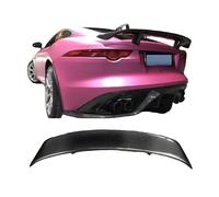 Compatible avec les kits de carrosserie d'aile de becquet de lèvre de coffre arrière en Fiber de carbone véritable pour Jaguar F-Type 2014 + Coupé