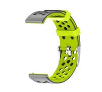 Compatible avec les largeurs de bracelet montre 16 mm, 18 , 20 et 22 . Bracelet en silicone résistant à l'eau, souple, dégagement rapide, trous respirants, boucle carrée, intelligente(Gray Green,16mm)