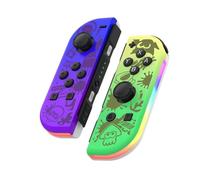 Compatible avec les manettes de jeu gauche et droite Switch avec lumière RVB, vibration de réveil, éSplatoon 3