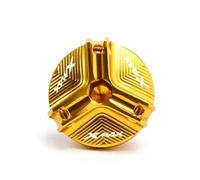 Compatible avec les modèles XMAX 250 et 300 (2017-2020, 2021 et 2022) : bouchon de vidange d'huile (non compatible avec les XMAX 400 et 125) et orifice de remplissage d'huile moteur.(Gold-XMAX)