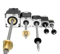 Compatible avec les moteurs pas à pas linéaires hybrides Nema 8 11 14 17 23, micro-vis à tête plombée, filetage trapézoïdal personnalisé T5/T8(35X32 140N Tr8X1-360)