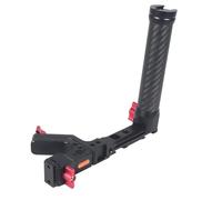Compatible avec Les nacelles DJI Ronin RS2, RS3 et RS4 Pro - Poignée latérale réglable en Fibre de Carbone, Fixation Rapide for Sangle avec Griffe Porte-Accessoires et Arri(Feichao Combo B)