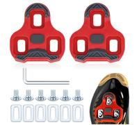 Compatible avec les pédales Look Keo Bike à 3 trous Grip Blade 2 Max Carbon Classic Cleats, chaussures de vélo, skateboard, gris pour VTT, kit d'accessoires de vélo (rouge 9°)