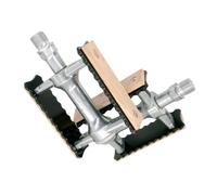 Compatible avec Les pédales rétro en Bois et Aluminium. | Style vintage, antidérapant, filetage 9/16", compatible VTT/route