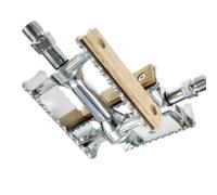 Compatible avec Les pédales rétro en Bois et Aluminium. | Style vintage, antidérapant, filetage 9/16", compatible VTT/route