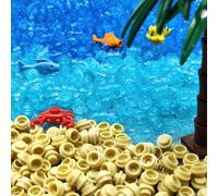 Compatible avec les petites briques LEGO MOC 6141, plaque 1x1, blocs de construction ronds transparents, océan, paysage marin, pièces d'eau de mer, jouets DIY T 500 pièces bleues