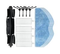 Compatible avec les pièces de l'aspirateur robot Rowenta Tefal X-Plorer Série 75 S+ / RG8597WH: rouleau, brosse latérale, filtre HEPA, lingettes.