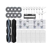 Compatible avec les pièces de rechange for aspirateur robot Ecovacs Deebot X1 OMNI T10 OMNI, couvercle de brosse latérale en caoutchouc, filtre Hepa, chiffon de vadrouille, sac à poussière(37PCS)