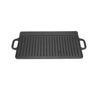 Compatible avec Les plaques de Cuisson antiadhésives en Fonte, Grils et poêles à Griller. Plaque Double Face rainurée Plate