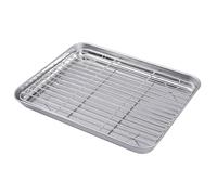 Compatible avec Les plaques de Cuisson rectangulaires for Barbecue, Grille d'égouttage en Acier Inoxydable