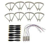 Compatible avec Les Protections d'hélices for Mini Drones 4DRC 4D-V30, pièces de Protection Pliables for quadricoptères(8gray Guard kit)