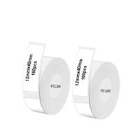 Compatible avec les rouleaux P15 Thermal Label Tape Compatible avec D30 Q30 Marklife P15 P12 Q2 Maker Maker blanc 12x40mm 15x30mm Étiquette Universal Fit de rechange remplacement(2PK 12x40mm White)