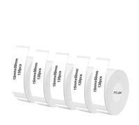 Compatible avec les rouleaux P15 Thermal Label Tape Compatible avec D30 Q30 Marklife P15 P12 Q2 Maker Maker blanc 12x40mm 15x30mm Étiquette Universal Fit de rechange remplacement(5PK 15x50mm White)