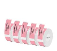 Compatible avec les rouleaux P15 Thermal Label Tape Compatible avec D30 Q30 Marklife P15 P12 Q2 Maker Maker blanc 12x40mm 15x30mm Étiquette Universal Fit de rechange remplacement(5PK 12x40mm Pink)