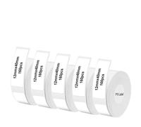 Compatible avec les rouleaux P15 Thermal Label Tape Compatible avec D30 Q30 Marklife P15 P12 Q2 Maker Maker blanc 12x40mm 15x30mm Étiquette Universal Fit de rechange remplacement(5PK 12x40mm White)