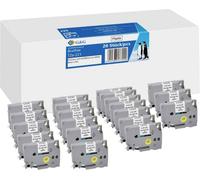 Compatible avec les rubans Brother TZe-221 20 pièces (9mm x 8m, laminés) Noir sur blanc - Marque: G & G