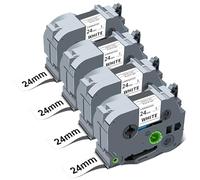 Compatible avec les rubans P710BT P-Touch Cube Plus TZe-251 24 mm Compatible avec les rubans Brother P-Touch TZe251 noir sur blanc laminés pour PT-P700, P750, D600, 2310, P900, étiqueteuse 4x