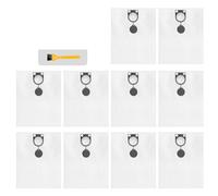 Compatible avec les sacs d'aspirateur Bosch, 6/10 sacs filtrants + 1 brosse de rechange for aspirateurs eau/poussière de 25 à 35 L, collecteur de poussière de classe M(10 Pcs Bag 1 Brush)