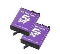 Compatible avec Les séries DJI Osmo Action 6 5 Pro/4/3 et 360, Batterie et Chargeur d'appareil Photo 2250 mAh.(2pcs Battery)