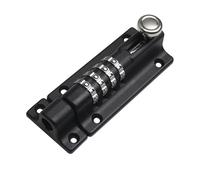 Compatible avec les serrures à code, verrou à combinaison noir et argent for portail extérieur en bois.(Black)