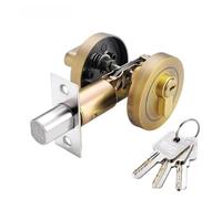 Compatible avec les serrures invisibles domestiques, serrure cachée multicolore à une face for portes de chambres et de caves intérieures(Brass)