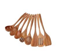 Compatible avec les spatules en bois de teck WXCOO, ustensiles cuisine, spatule à long manche for antiadhésifs(Set 6)