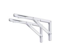 Compatible avec Les Supports d'étagère Pliables Robustes Billy de 61 cm (24 Pouces), Fixation Murale, for Table ou Banc, Gain de Place.(White)