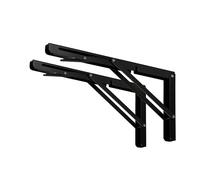 Compatible avec Les Supports d'étagère Pliables Robustes Billy de 61 cm (24 Pouces), Fixation Murale, for Table ou Banc, Gain de Place.(Black)