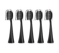 Compatible avec les têtes de brosse à dents de rechange Burst, lot de 10 avec poils en charbon doux et housse(5pcs black)