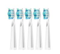 Compatible avec les têtes de brosse à dents de rechange Fairywill for brosses à dents électriques FW-507/508/551/515/917/959/2011(WHITE 5pcs)