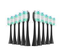 Compatible avec les têtes de brosse à dents électriques de rechange AquaSonic, poils souples for certains modèles(10pcs BK)