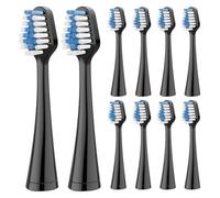 Compatible avec les têtes de brosse à dents rechange AquaSonic Duo Series for centres dentaires domicile(10pcs BLACK)