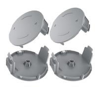 compatible avec les tondeuses Bosch 18v-26, Universal GrassCut 18v-260,4 pièces Capuchons de bobine(gris),Capuchon de Tondeuse à Gazon Bobine de Remplacement