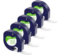 Compatible avec LetraTag Ruban Papier Recharge, Compatible avec LetraTag Cartouche Paper White Ruban 12mmx4 m pour LT-100H LT-100T XM XR 200B,Noir sur Blanc