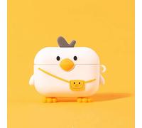 Compatible avec l'étui AirPods Pro, pochette blanche en forme de canard. Coque de protection en silicone pour étui AirPods, idéale pour enfants,