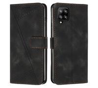 Compatible Avec L'étui Portefeuille Samsung A22 4g Boucle Latérale Couverture Antichoc Protection Complète Cuir Pu Insertion De Carte - Noir