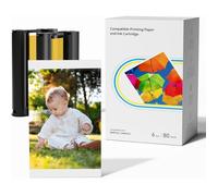 Compatible avec Liene Amber M100/M200/M110/M210 4x6"" 80 Papier Photo &Encre