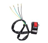 Compatible avec l'interrupteur clignotant universel for guidon de moto, phare antibrouillard, klaxon, bouton marche/arrêt, noir, 12V