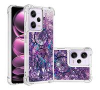 Compatible avec Liquide Étui Coque Case TPU Case Housse Glitter Etui pour Xiaomi Redmi Note 12 5G édition internationaleNote 12 5G Version Nationale Xiaomi POCO X5 5G Redmi 12 5G-Attrape-rêves Violet